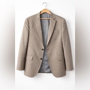 jf j.ferrar Light Brown Blazer Suit Coat Two Button Ultra Comfort Slim Fit 40 R